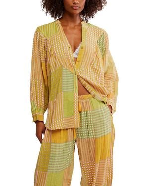 Free People Night After Night Pyjama Shirt - Yellow