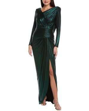 Tadashi Shoji Pleated Gown - Green