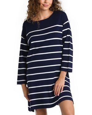 La Blanca Boat Neck Tunic - Blue