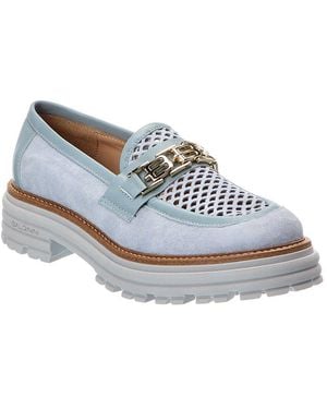 Baldinini Suede & Leather Loafer - Blue