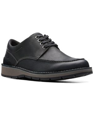Clarks Gravelle Low Leather Shoe - Black