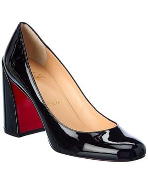 Christian Louboutin Miss Sab 85 Patent Pumps - Blue