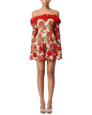 Emma way Printed Mini Dress - Red