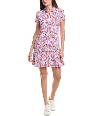 IBKUL Print Godet Dress - Pink