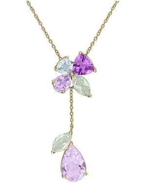 Rina Limor Plated 9.50 Ct. Tw. Gemstone Pendant - Pink