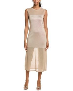 Kenneth Cole Semi Sheer Dress - Natural