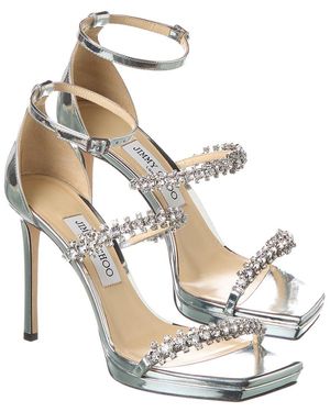 Jimmy Choo Bing 105 Leather Sandal (Authentic Pre-Owned) - Metallic