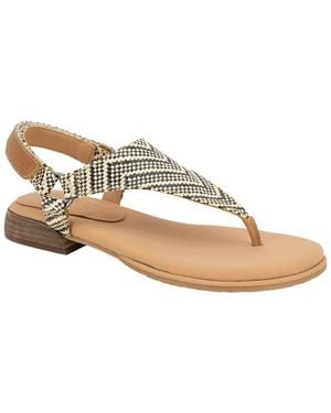 Gentle Souls By Kenneth Cole Holly Raffia Sandal - Metallic