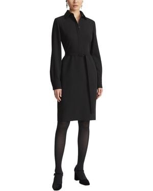 Lafayette 148 New York Collared Wool & Silk-Blend Sheath Dress - Black