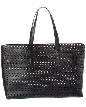 Alaïa Alaïa Mina 44 Leather Tote - Black