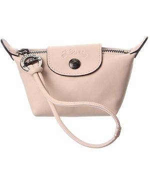 Longchamp Le Pliage Leather Pochette - Pink
