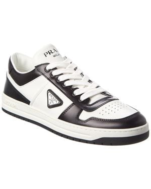 Prada Downtown Leather Trainer - White