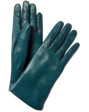 Portolano Cashmere-Lined Leather Gloves - Green