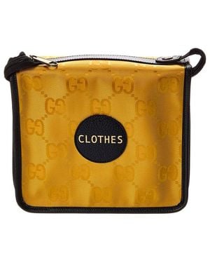 Gucci Off The Grid Gg Canvas & Leather Pouch - Black