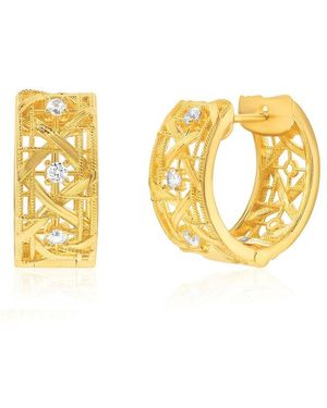 Suzy Levian CZ Jewelry Suzy Levian Cz Huggie Earrings - Metallic