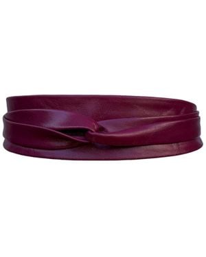 Ada Classic Wrap Leather Belt - Purple