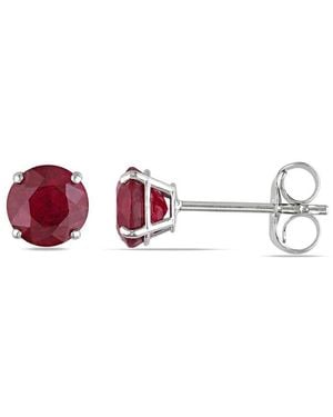 Diamond Select Cuts 14K 1.38 Ct. Tw. Ruby Studs - Red