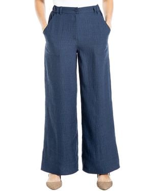 Max Studio Wide Leg Pant - Blue