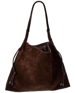 Christian Louboutin Baggy Suede Tote - Brown