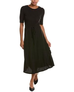 Vince Elbow Sleeve Dress - Black