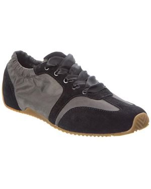Rag & Bone Emilee Ballet Runner Satin & Suede Trainer - Black