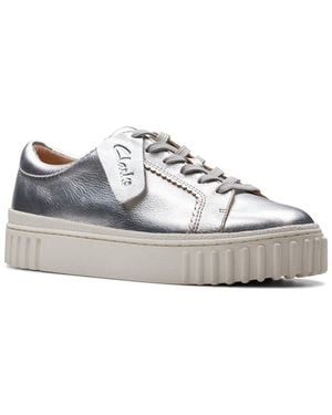 Clarks Mayhill Walk Leather Trainer - White