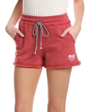 Sundry Cali Heart Lounge Short - Red