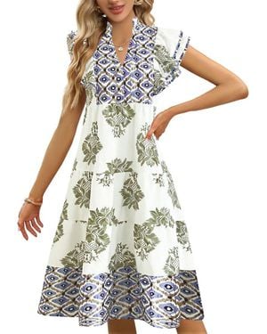 LOEY Midi Dress - White