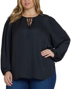 NYDJ Plus Elsie Blouse - Blue