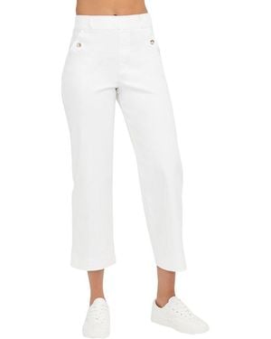 Spanx Stretch Twill Cropped Pant - White