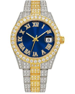 Stephen Oliver 18K Plated Cz Watch - Metallic