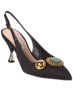 Miu Miu Canvas Pump - Blue