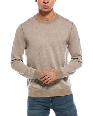 Vince Multi Birdseye Wool-Blend Crewneck Sweatshirt - Gray