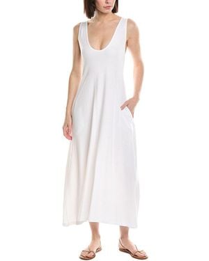 ATM Scoop Neck Tank Dress - White