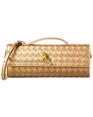 Tiffany & Fred Paris Woven Leather Clutch - Purple