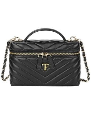 Tiffany & Fred Paris Tiffany And Fred Paris Quilted Leather Vanity Crossbody Bag - Black