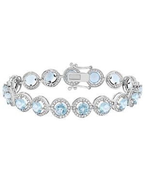 Gemstones 16.07 Ct. Tw. Topaz Tennis Bracelet - White