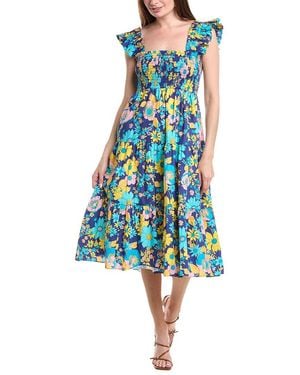 FLORA BEA NYC Kandi Midi Dress - Blue