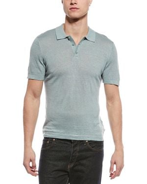 Onia Linen Polo Jumper - Blue