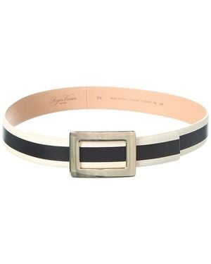 Roger Vivier Buckle Leather Belt - Black