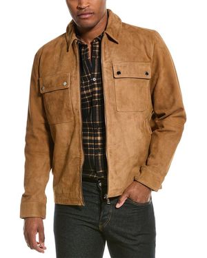 Ted Baker Thierry Suede Shacket - Brown