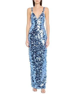 Adele Berto Embellished Maxi Dress - Blue