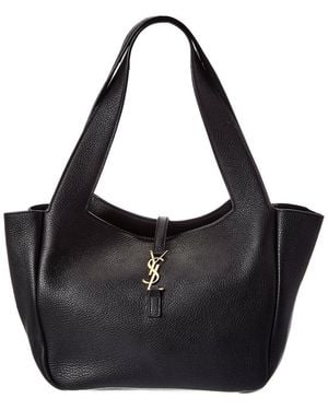 Saint Laurent Le 5 A 7 Small Leather Tote - Black