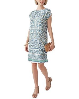 J.McLaughlin Althea Silk-Blend Dress - Blue