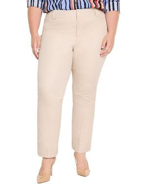 NIC+ZOE Plus Plaza Demi Boot Cotton Bi-Stretch Pant - Natural