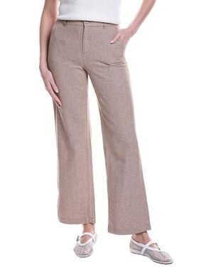 NIC+ZOE Eliot Linen-Blend Wide Leg Pant - Grey