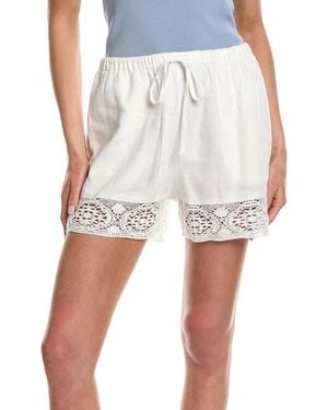 Electric and Rose Sail Linen-Blend Short - White