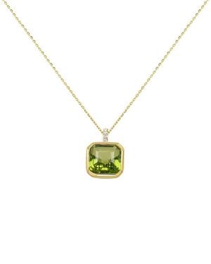 Sabrina Designs 14K 5.78 Ct. Tw. Diamond & Peridot Layered Pendant - Metallic