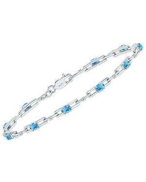 Gemstones 1.61 Ct. Tw. Diamond & Topaz Bracelet - Blue