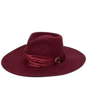 Trina Turk Josie Wool Fedora - Red